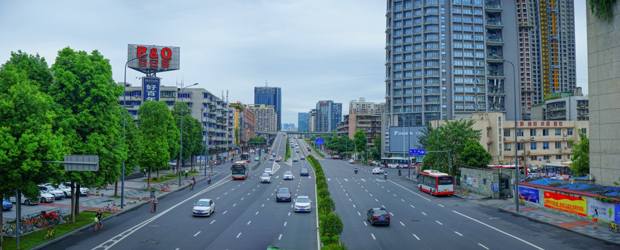 成都 科华中路 全景图