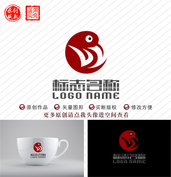 VY字母YV标志W鸟logo