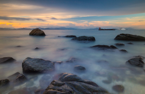 海景慢门素材