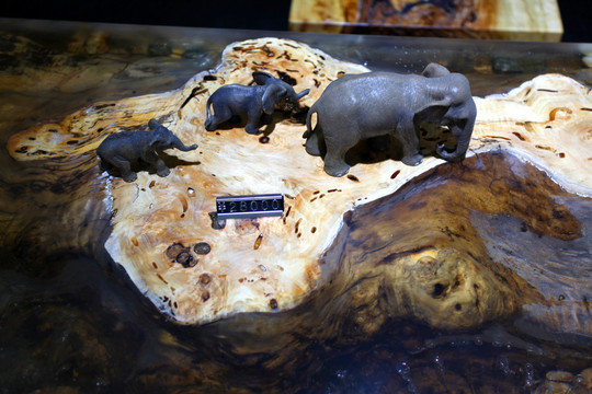 雕塑 摆件 木雕 大象