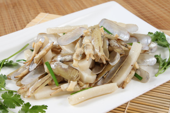 蛏子炒年糕