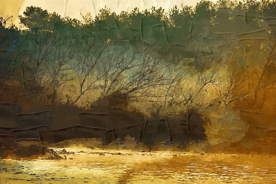 乡村油画