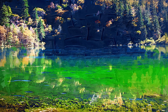 山水油画