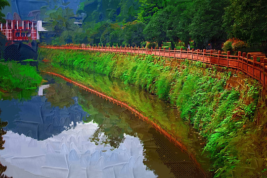 风景 油画