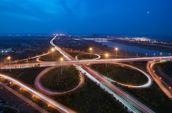 湖南省衡阳市立交桥夜景