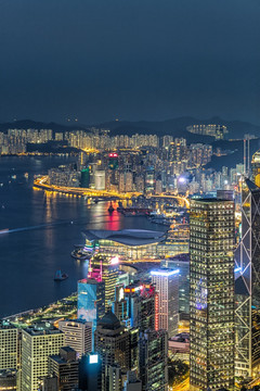 香港太平山顶的夜景