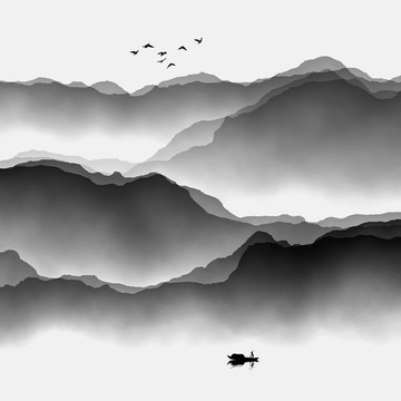 水墨画 水墨意境