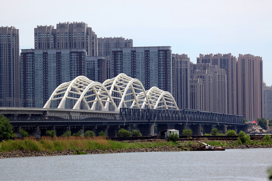 松花江 铁路桥 哈尔滨
