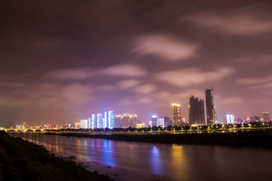 长沙湘江风光带夜景