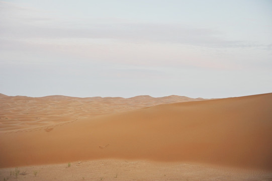 眺望无尽的沙漠沙丘