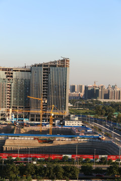 北京丽泽商务区在建工地