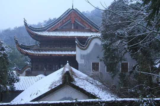 岳麓书院雪景