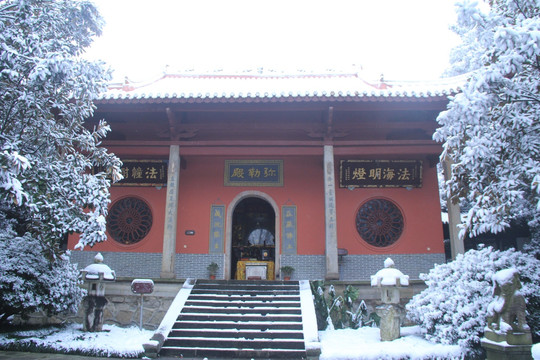 岳麓山麓山寺雪景