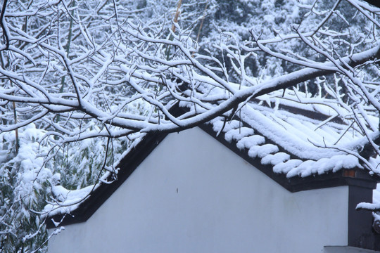 岳麓山麓山寺雪景