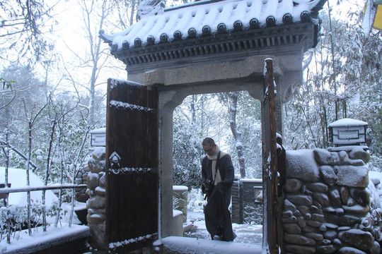 岳麓山冬天雪景