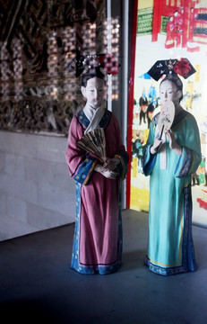蜡像 清代人物 中国元素