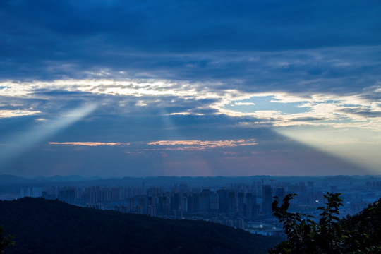 岳麓山夕阳