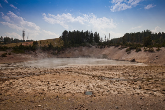 黄石国家公园 泥浆锅