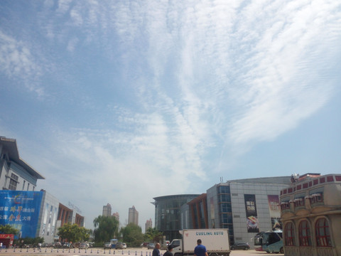 淄博的蓝天天空