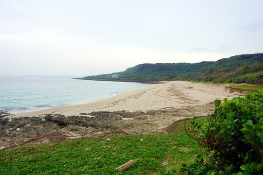 台湾垦丁风光 砂岛 贝壳砂沙滩
