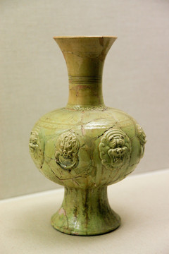 黄绿釉瓷尊 古代瓷器