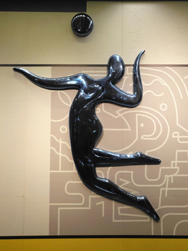 体育文化墙浮雕 运动员塑像