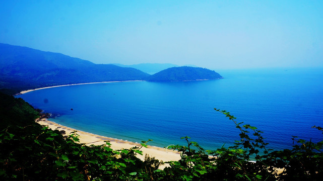 海湾大海越南岘港龟头山