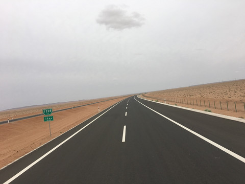 沙漠中的高速公路
