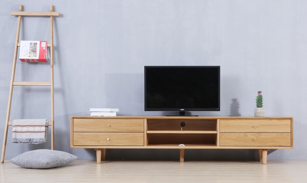 白橡木胡桃木电视柜 实木家具