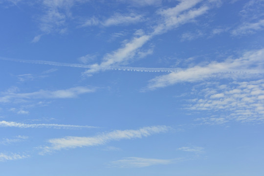飞机尾迹云素材 高清TIF图