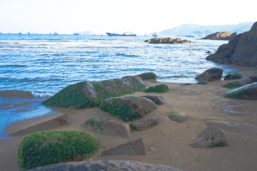 阳光海滩 阳光大海 海边云