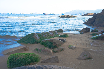 阳光海滩 阳光大海 海边云