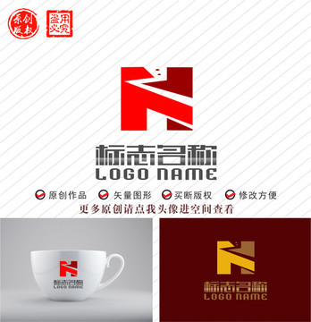 H字母ZH标志HZ装饰logo