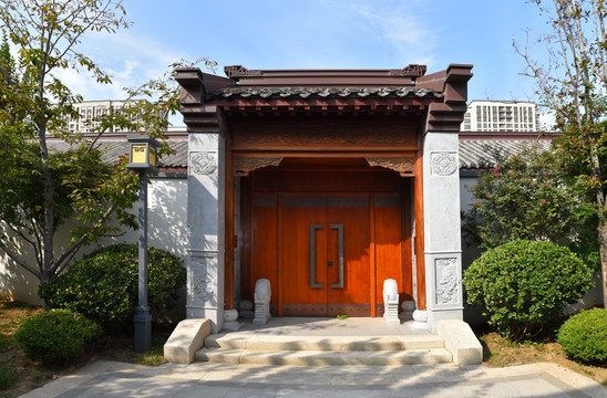 中式园林别墅大门