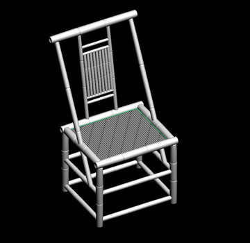 竹椅子模型