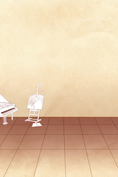 钢琴画架插图
