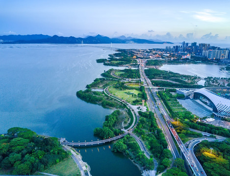 鸟瞰深圳湾公园