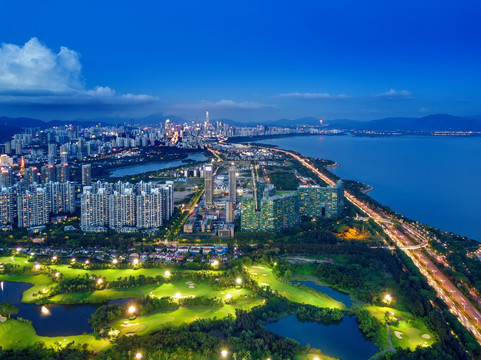 深圳滨海风光 夜景