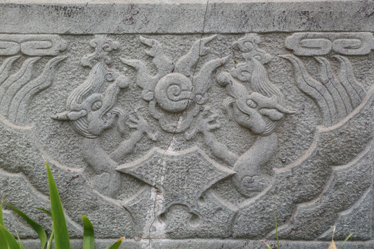 五塔寺石刻浮雕双龙纹石雕