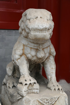 五塔寺石刻元代座狮子的雕像