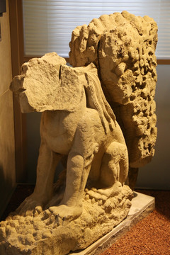 五塔寺石刻明代桥头兽残雕像