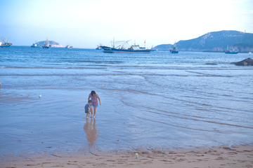 海边渡假 亲子旅游 唯美海滩