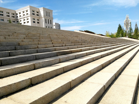 大学图书馆台阶