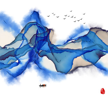 水墨晕染装饰画