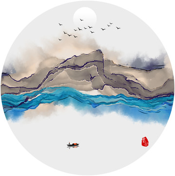 抽象意境水墨画