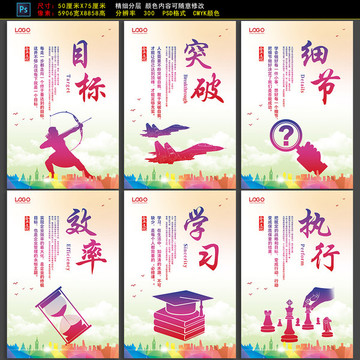 学习效率细节目标执行企业展板