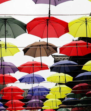 雨伞街景