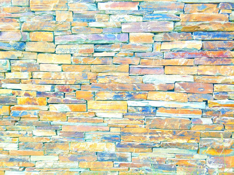 石墙纹理 色彩斑斓墙壁