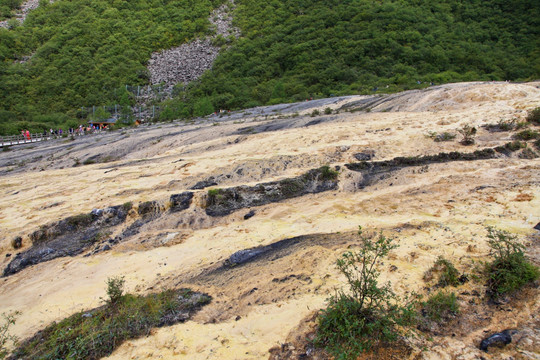 黄龙风景区 地表钙华景观