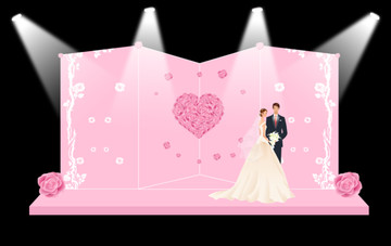 粉色玫瑰幸福之门婚礼主题